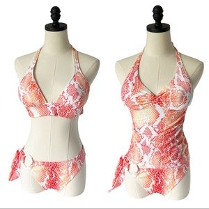 Victoria’s Secret 3 Piece Snake Print Bikini/Tankini Set | XS